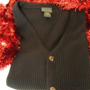 Men's Black Knit Sweater Vest